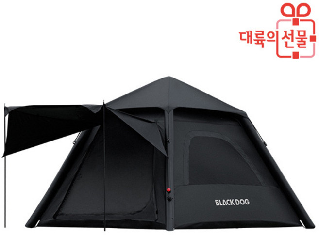 블랙독 경량 캠핑 에어텐트 3-5인용 원터치 블랙코팅 면텐트 6.0, 5인용, 블랙 (CBD2550WS051)