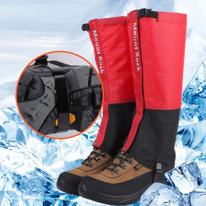 방수 방설 아웃도어 등산신발 스노우커버 스패츠 hoo*9970lK, 레드-XL