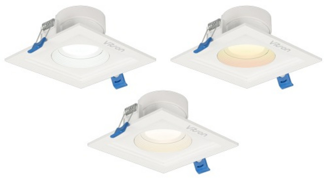 비츠온 LED 각도조절 COB 사각 매입등 MR16 1구 8W (타공100x100mm), 블랙, 주백색(아이보리), 추가안함