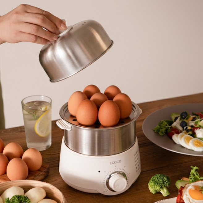 JSM 에고고 계란찜기 SUS304 올스텐 계란찜기 멀티쿠커 만두 호빵 찜기 반숙 계란삶는기계 에그쿠커, 1단, 1단