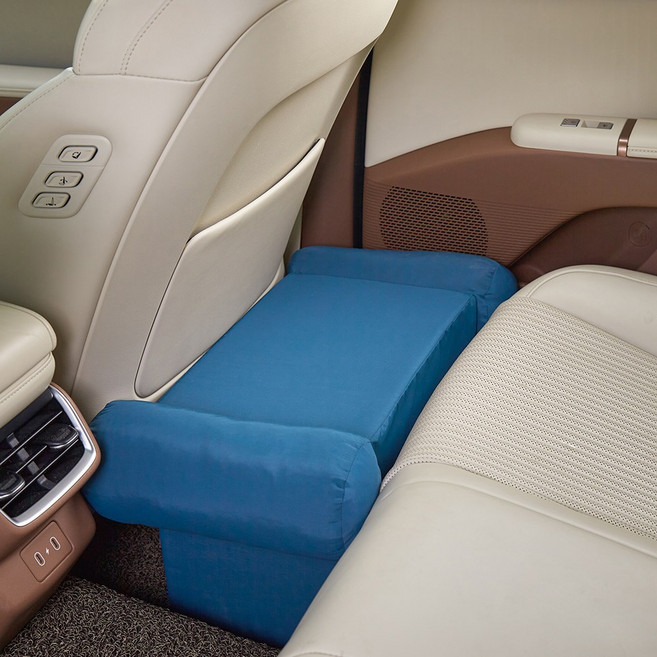 카스툴 뒷좌석용 강아지 떨어짐방지 안전 보조 카시트 차량용 확장형 중형견 대형견 콘솔박스 쿠션, 네이비, 1개