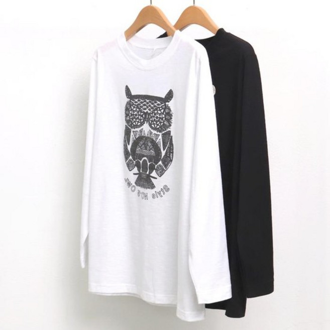 빅사이즈사랑해요 6842L312 부엉이발포긴팔티 MN