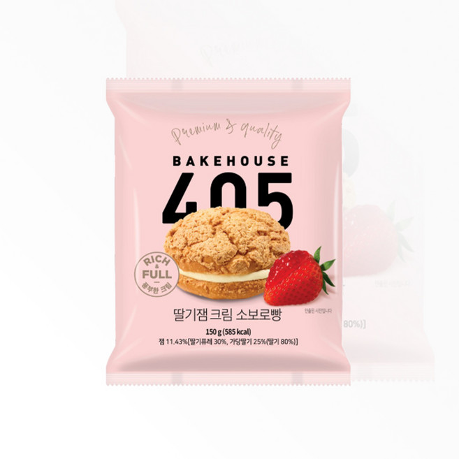 405 딸기잼크림소보로빵 150g x 6개