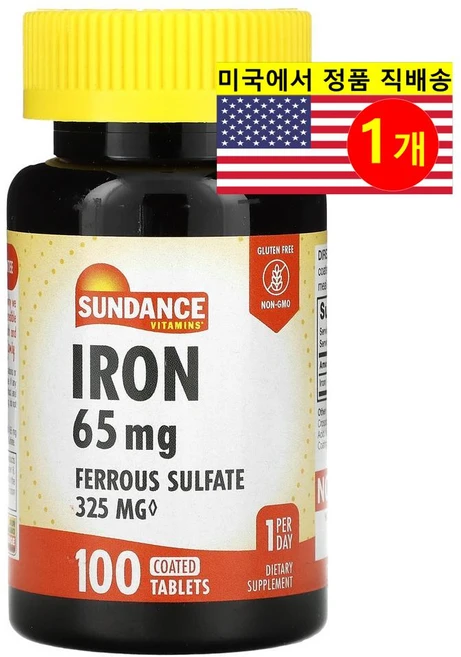 선댄스 비타민 철분 65 mg 100 코팅정, 1개, 100정 - 쿠팡