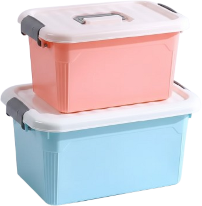 玩具收納箱 整理箱, 藍色, 1個