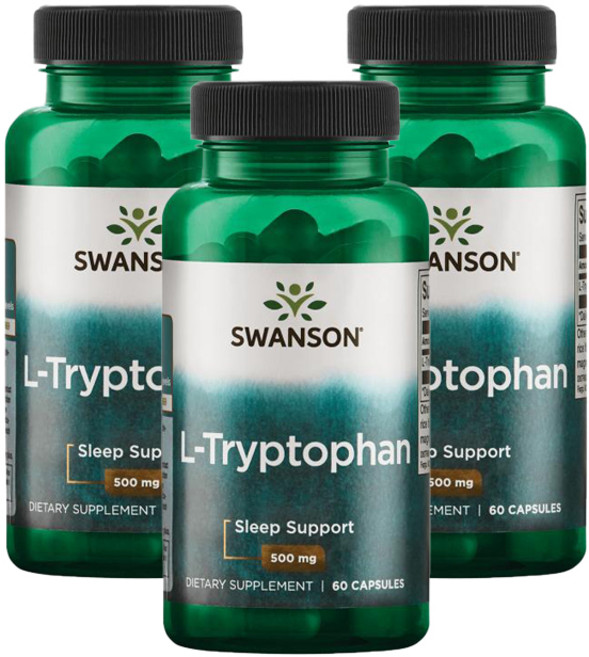 Swanson 斯旺森 左旋色胺酸膠囊 500mg, 60顆, 3罐