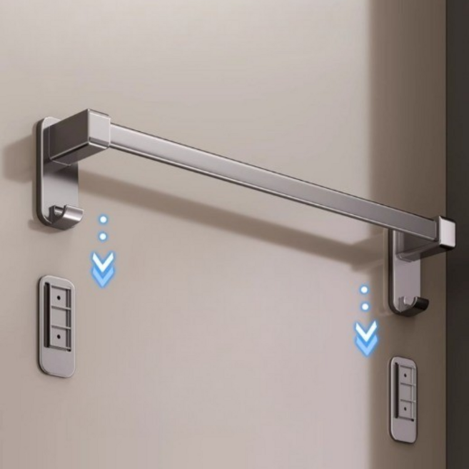 골드릭 강력 접착 무타공 욕실 타월 거치대 화장실 주방 다용도 수건 걸이, 1개