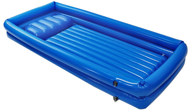 침상목욕 에어 욕조 노인 튜브 침대 매트 요양원 환자용 가정용 팽창식, 02.파란색