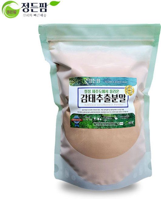 정든팜 대용량 제주 감태추출분말 1kg 이중지퍼백 감태가루 토핑, 1개