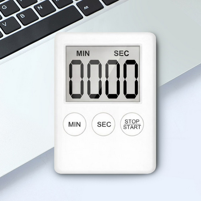 트리오즈 심플 주방 쿠킹 요리 디지털 타이머 TOZ-01, 1개, 화이트