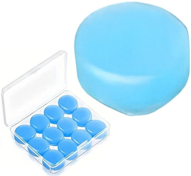 호플 소음 조절 실리콘 밀폐형 귀마개, 1개, 12개입