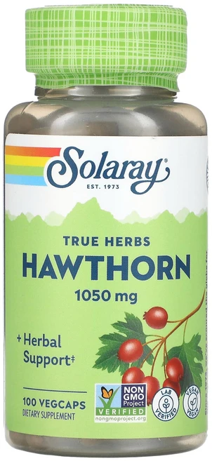 Solaray True Herbs 산사나무 1050mg 베지 캡슐 100정(캡슐 1정당 525mg), SolarayTrueHerbs산사나무1050mg베지캡슐, 1개, 100정 - 쿠팡