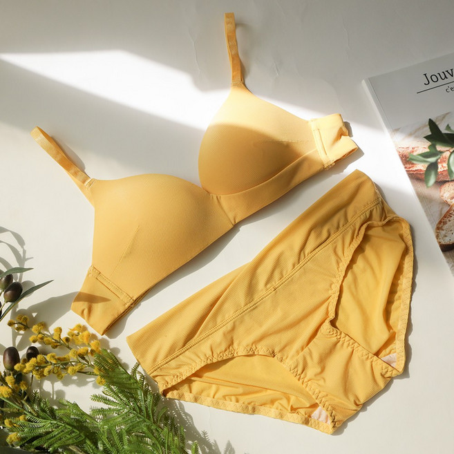 [애프터문] 노와이어 심플 파스텔톤 브라 팬티 속옷 세트