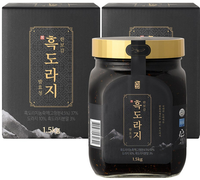 한보감 발효 흑도라지청, 2개, 1.5kg, 1개입