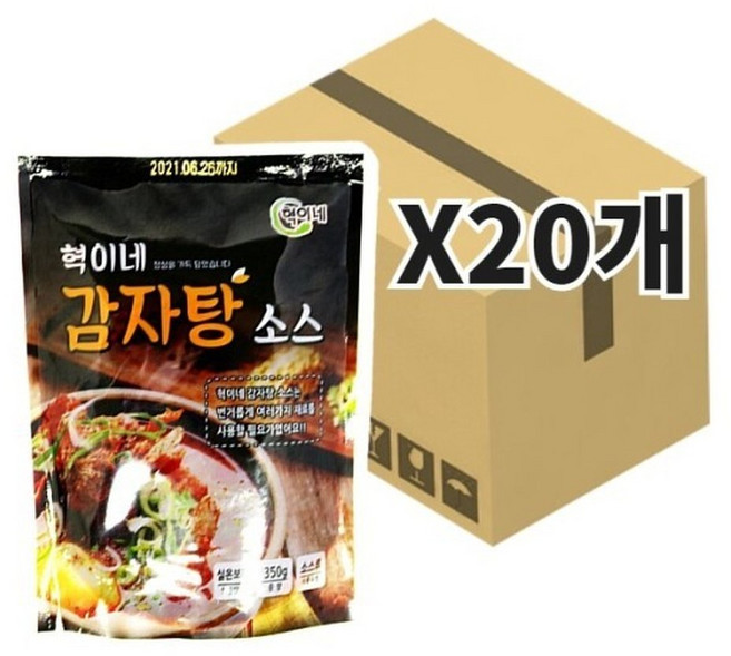 혁이네 감자탕소스 20개입(1박스) 간편 맛난 감자탕, 350g, 20박스