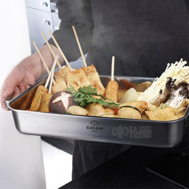 캠핑 꼬치 어묵탕 사각 전골 냄비 오뎅 조리도구 주방용품 혼수용품 샤브샤브 오뎅탕 샤브샤브용 쿡웨어, 1개