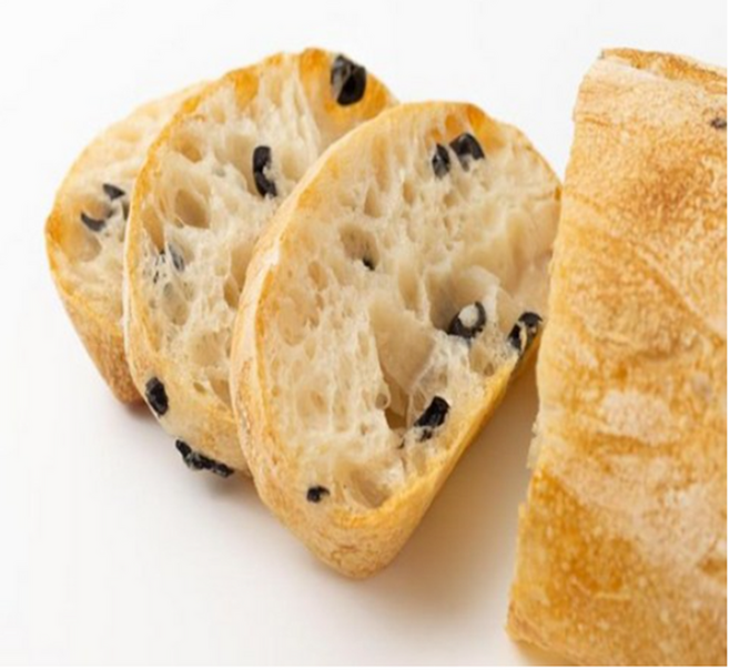 [엣홈045] 블랙올리브 치아바타 100g 21개입 (1박스) 냉동생지, 3개, 2.1kg