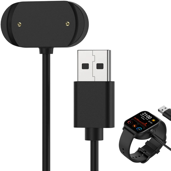 아이디스킨 샤오미 어메이즈핏 GTS2 GTR2 마그네틱 충전기 케이블, (일자형)충전케이블 4개