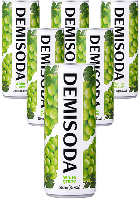 데미소다 청포도, 250ml, 6개