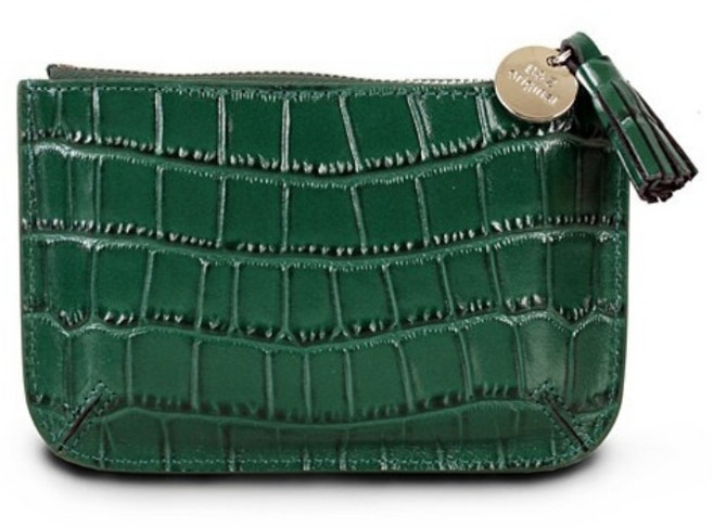 고급 소가죽 동전지갑 지퍼형 슬림 반지갑 악어무늬 카드지갑 6colors