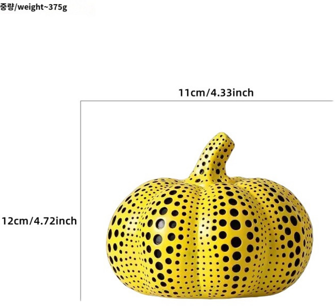 쿠사마 야요이 호박 오브제 인테리어 소품 Yayoi Kusama 촬영소품, 옵션 03.호박(일반)_소