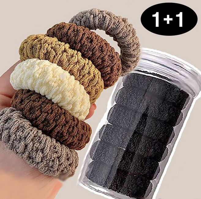 은꽃밴드 1통+1통 [12개] 여성 짱짱한 뚱뚱이 머리끈