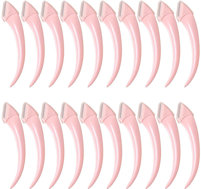 제이킨 프리미엄 휴대용 눈썹칼 셀프 눈썹 정리 눈썹면도기, 20개, 반달 눈썹칼