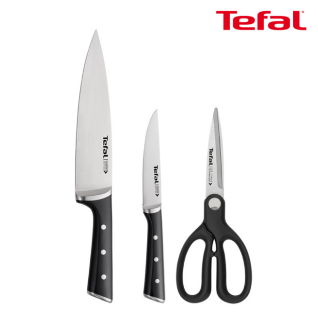 [테팔] 아이스포스 칼 가위 3종세트(식도20cm+과도11cm+가위), 1세트, 혼합색상, 가위세트