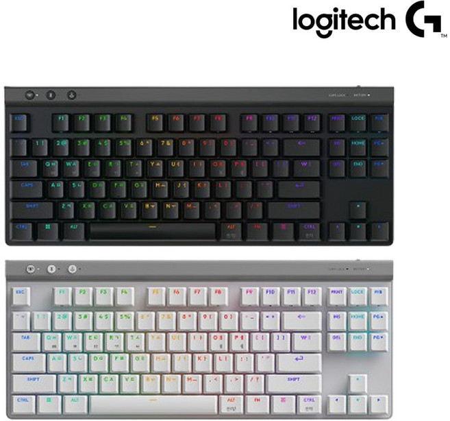 로지텍 G515 LIGHTSPEED TKL 무선 게이밍 키보드, 화이트, 920-012577, 적축