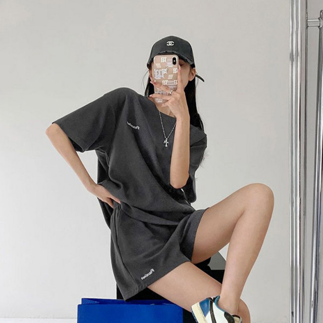 드마엘 여성 피스러브 루즈핏 와플 트레이닝복세트(3color)+델로나