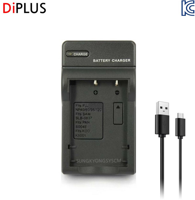 디아이플러스 KC인증 삼성SLB-0837 VLUU NV3/NV5/NV7 OPS/L73/i70 호환배터리/USB호환충전기 옵션선택 본사출고 3시전구매, 2.SLB-0837 USB충전기