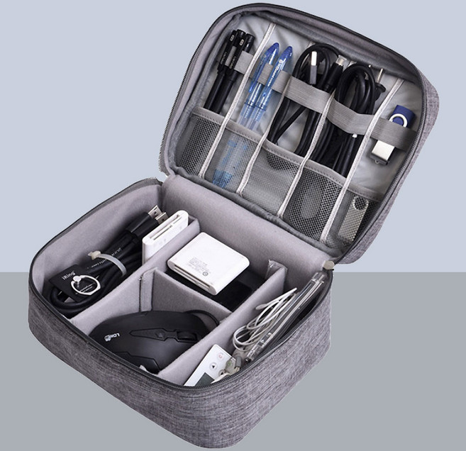 디지털 파우치 여행용 수납가방, 그레이, 1개, 그레이