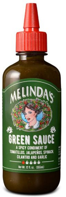 디핑 소스 Melinda's 멜린다의 그린 신선한 재료로 만든 고메 순한 칠레 베르데 핫소스 토마티요 할라피뇨 시금치 고수, 12 플로우 온스 (1개 묶음), 355ml