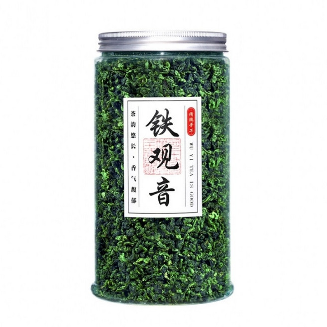 (해외직구)명차 안계 철관음 투명캔 250g, 단품, 1개, 1개입