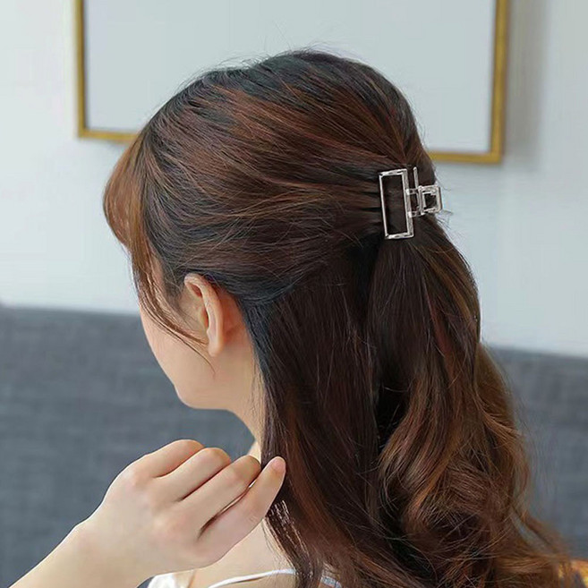 1p/2p 미니 사각 집게핀 데일리 스퀘어 헤어 집게 반묶음 옆머리 반머리