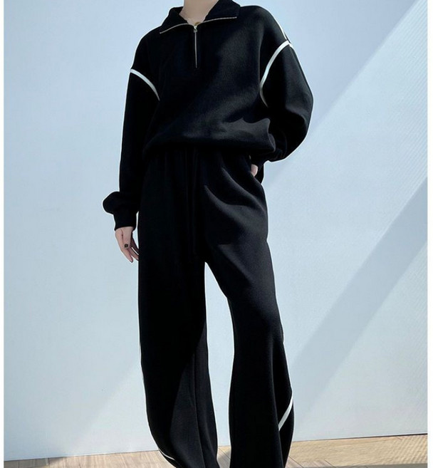 COSYEVNO 남성 트레이닝 세트 봄 가을 빅 사이즈 루즈핏 패션 캐주얼 힙합 맨투맨+바지 투피스 lyjnsydtz-5