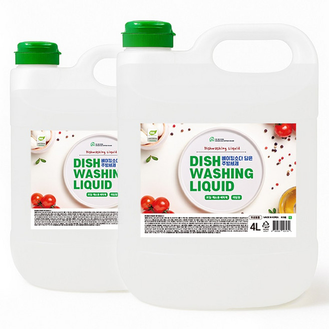 위아홈 베이킹소다 담은 라임향 주방세제 1+1, 2개, 4L