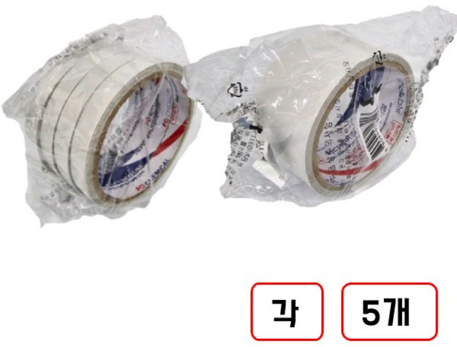 피디케미칼 양면테이프 12mm*6m 4입 48mm*6m 1입 각5개씩 총10개, 1개