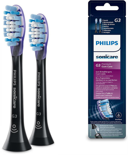 필립스 HX606213 소닉케어 W2 오리지널 칫솔모 2개입, 1개