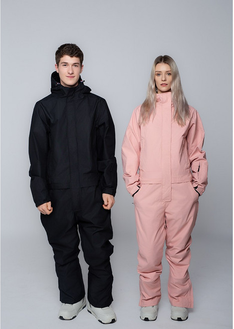점프수트 스키복 일체형 커플 스키복 세트 여성 보드복 남자 스노우보드복