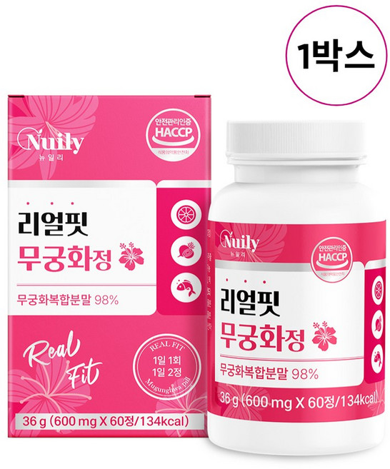 리얼핏 무궁화정 무궁화핏 히비스커스 레몬밤 모유유산균 비타민C 칼륨 카테킨 HACCP, 1세트