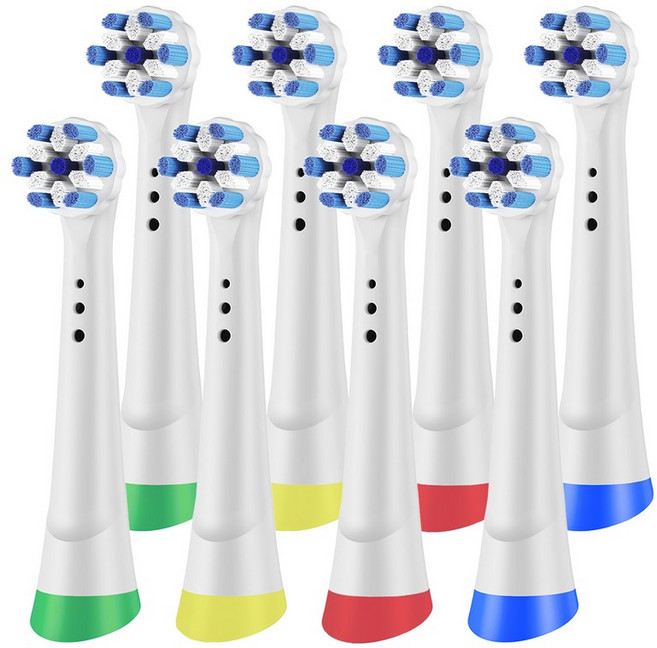 ORAL B IO 전동 칫솔 교체용 브러시 헤드와 호환 가능 IO용 칫솔 헤드 리필 2 3 4 5 6 7 8 9 0 시리즈, [06] White-8 Pcs