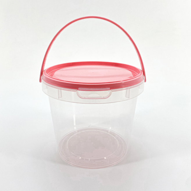 (50pcs) 정담 손잡이 원형 바스켓 과자 쿠키 구디백 포장 용기, 50개