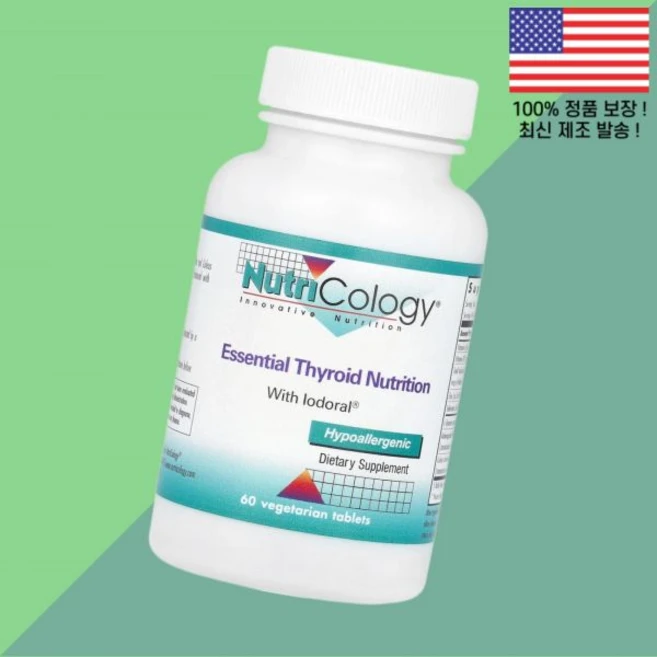 학 요오도랄을 통한 베지테리언정 60정 Nutricology Essential Thyroid Nutrition Iodoral 60 Vegetarian Tablets, 1개 - 쿠팡