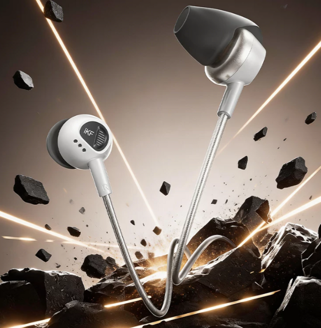 iKF 언정S 인이어 이어셋 유선이이폰 음악게임 하이파이음질 노이즈캔슬링 게임전용 프로급, 실버, 3.5mm(USB선증정)