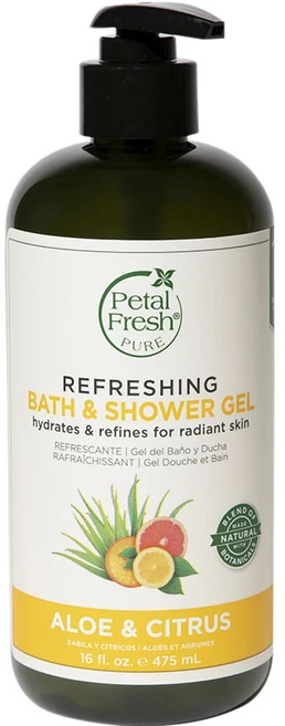 페탈프레쉬 리프레싱 배스 & 샤워 젤 알로에 & 시트러스, 1개, 475ml - 쿠팡