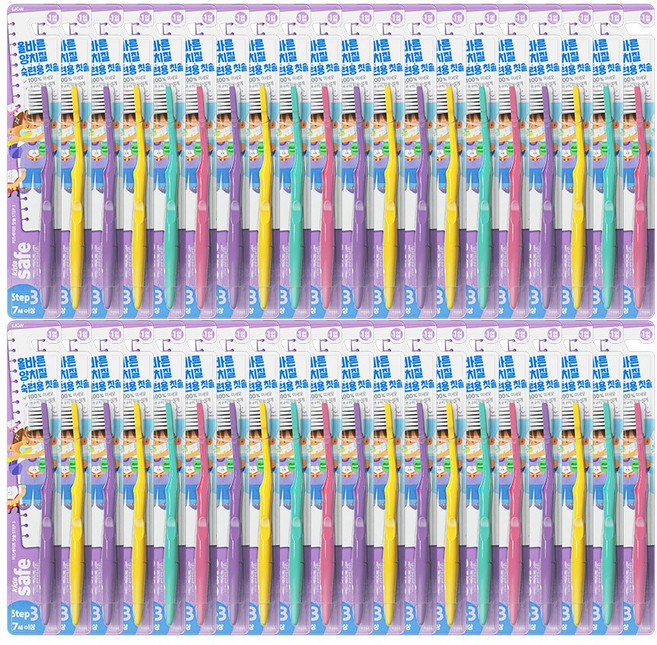 키즈세이프 칫솔 3단계 x 40개/대용량, 랜덤 발송, 1개입