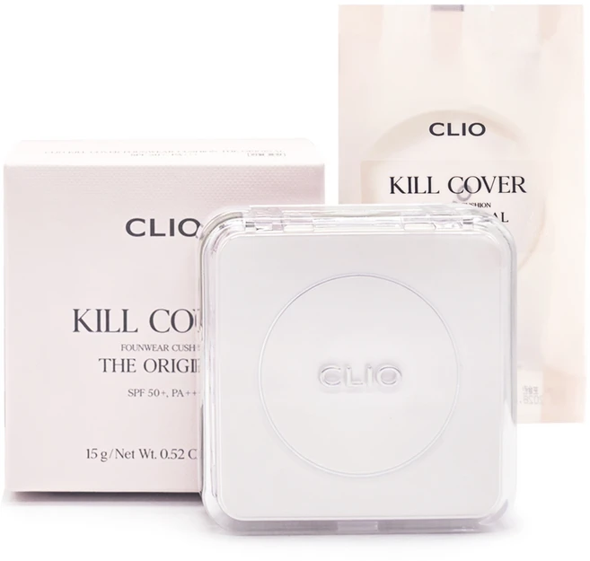 클리오 킬커버 파운웨어 쿠션 디 오리지널 15g 본품+리필, 1개, 19C 라이트 - 쿠팡