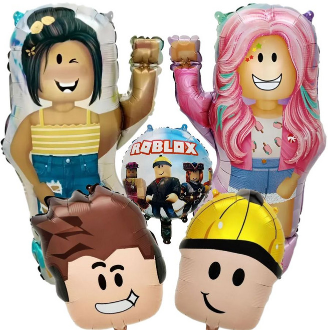 루미팝 로블록스 대형 풍선 은박 호일, 1세트, 혼합5종