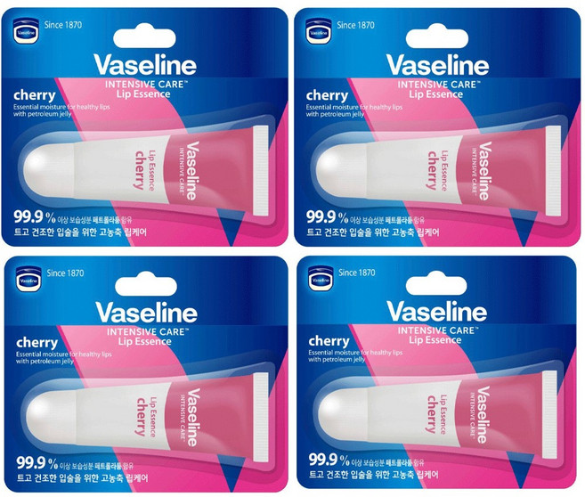 바세린 인텐시브 케어 립 에센스, 체리, 10ml, 4개